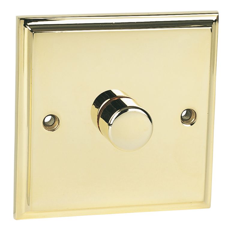 Victorian Brass 1 Gang 250Watt Dimmer