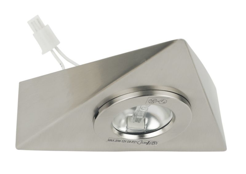 Brushed Chrome Triangular Cabinet Downlight Pack of 3