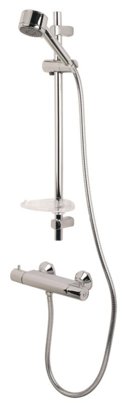Swirl Essential Thermostatic Chrome Mixer Shower