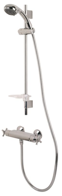 Swirl Quadra Thermostatic Chrome Bar Mixer Shower