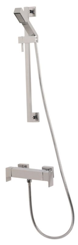 Moretti Quadrata Thermostatic Bar Mixer Shower and Kit Chrome Effect