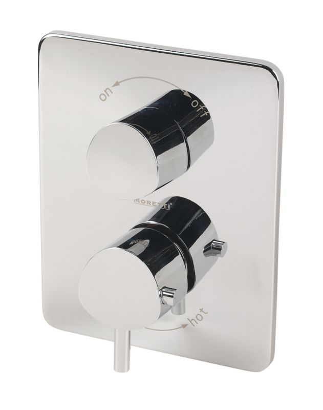 Moretti Acqua Thermostatic Dual Control Mixer Shower Chrome Effect