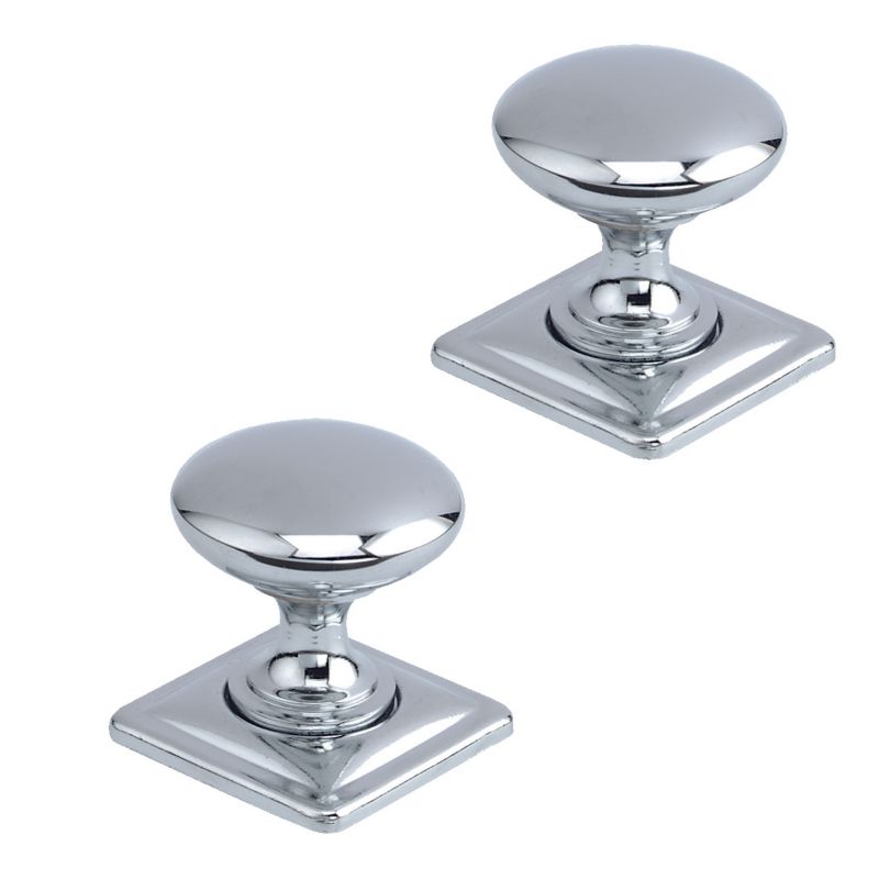 Classic Plate Handles Chrome Finish Pack of 2