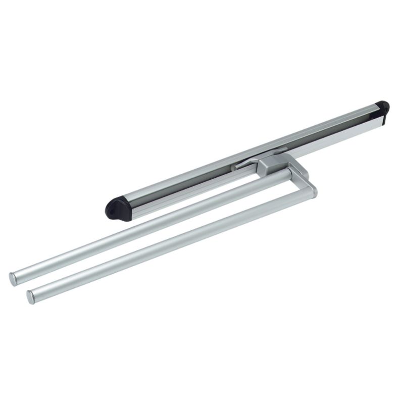 Modern Kitchen Towel Rail Silver Effect L465 x D80mm