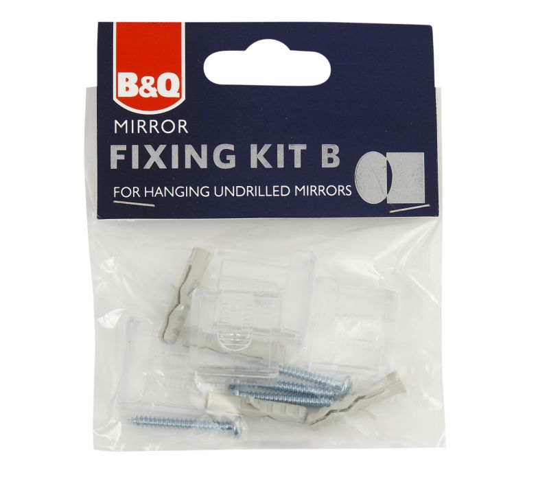 BandQ Undrilled Mirror Fixing Kit