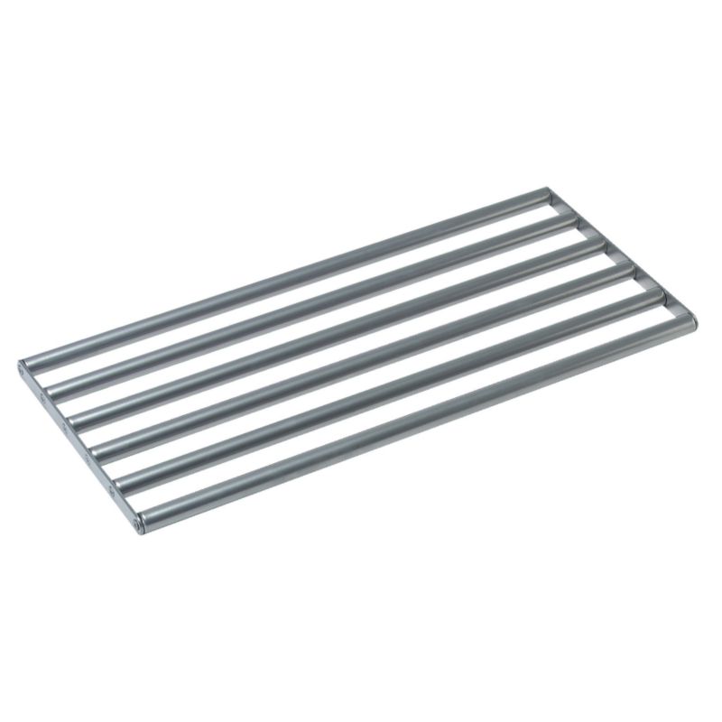 BampQ Stylish Wide Steel Rod Shelf Steel Effect L472mm x W216mm x T15mm