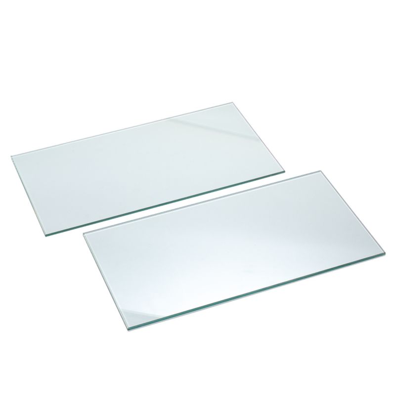 IT Kitchens 2 x Internal Glass Shelf For (W)1000mm Wall Unit Clear