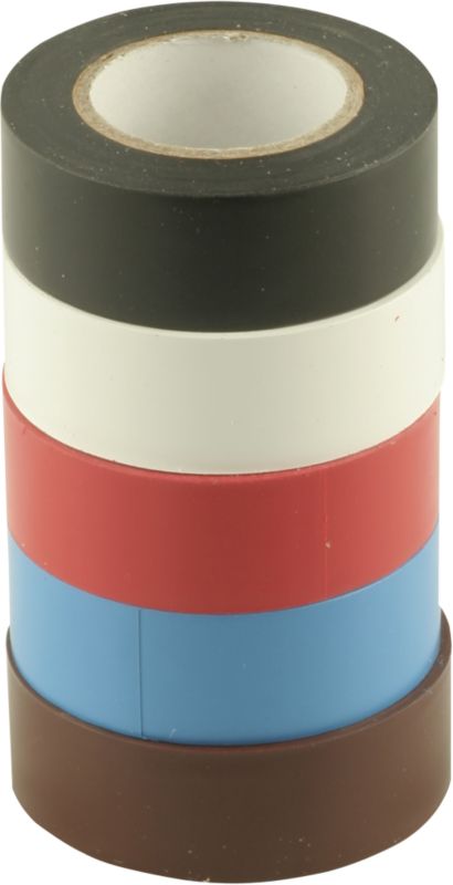 BandQ Electrical Insulating Tape BQ57 Assorted W 19mm x L 10m