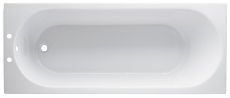 barcelona Straight Acrylic Bath White