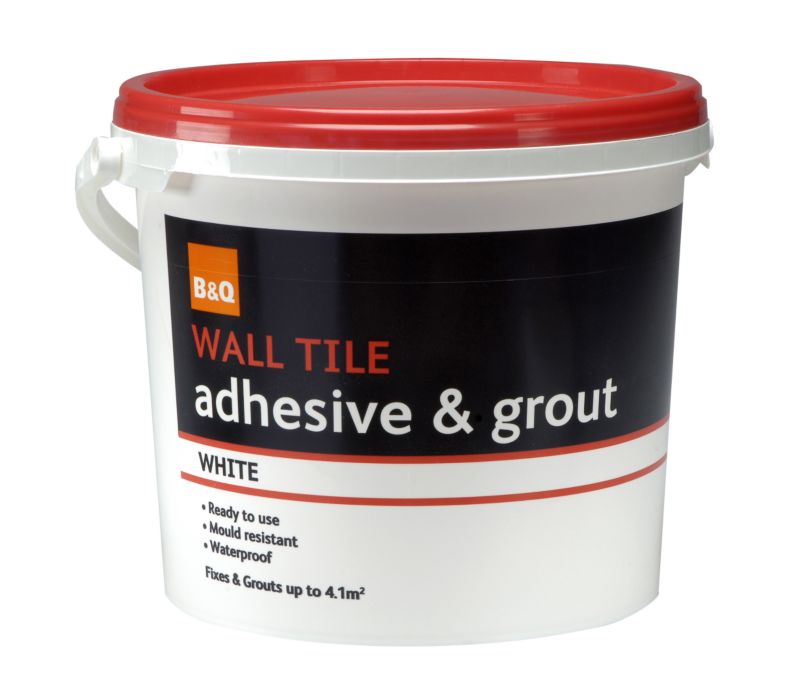 BandQ Wall Tile Adhesive and Grout White 92LUp to 82msup2