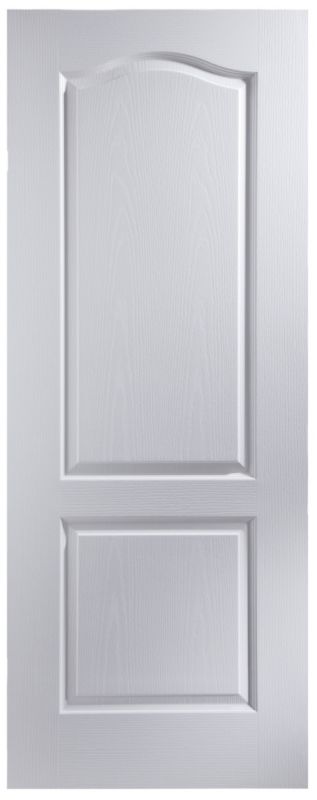 B&Q Chateau Woodgrain Effect Internal 2 Panel Moulded Door NAT23CLAS White (H)1981 x (W)686 x (D