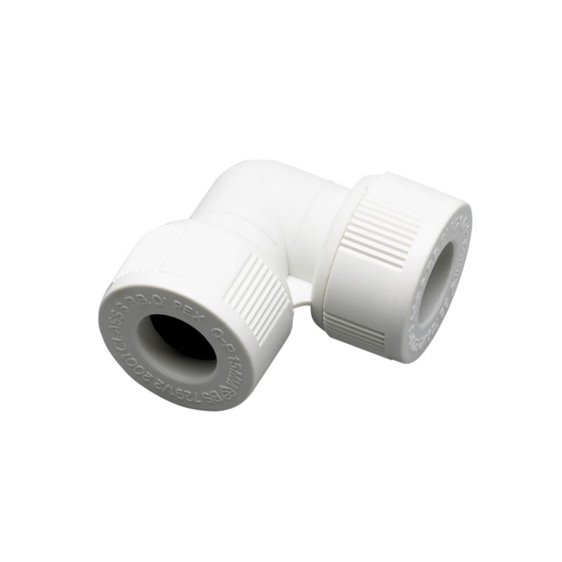 Plumbeasy Pushfit Elbow PE1512 White 5cm