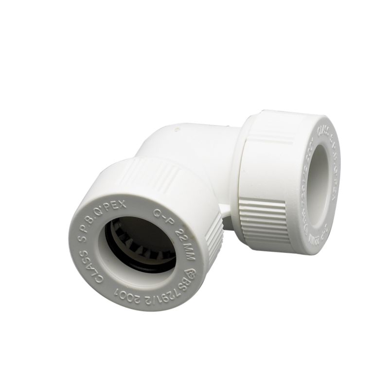 Plumbeasy Pushfit Elbow PE2212 White 6cm