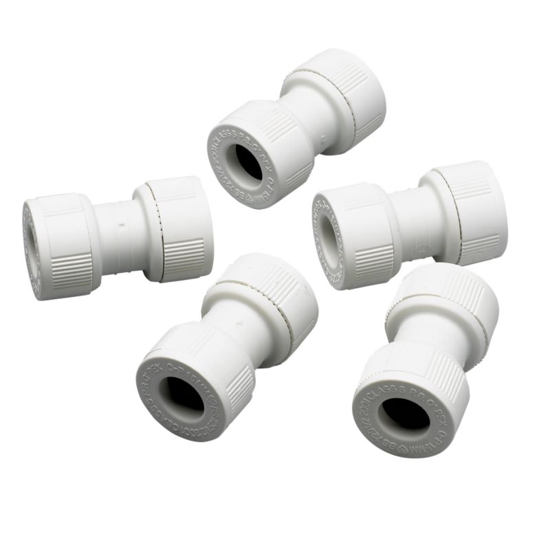 Plumbeasy Pushfit Straight Couplers PEBQ151 White