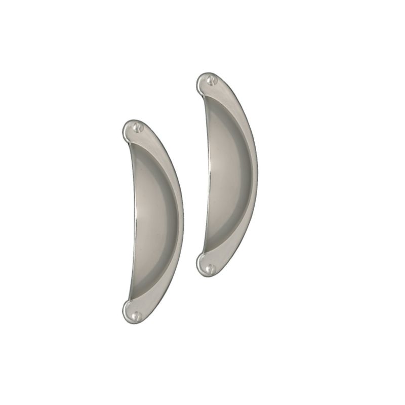 Alternative image for IT Solutions Classic Cup Handles Brushed Nickel Finish 107mm Pack of 2