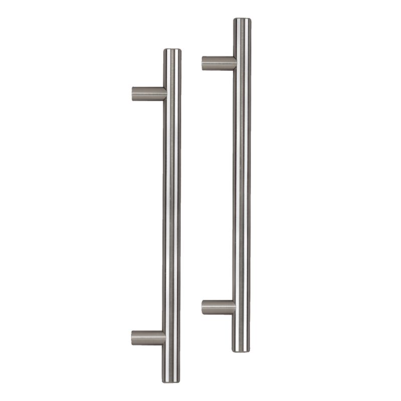 Modern Rod Handles Brushed Nickel Finish 220mm Pack of 2