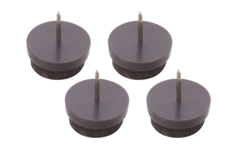 BandQ Round Nail In Glides With Felt 22mm