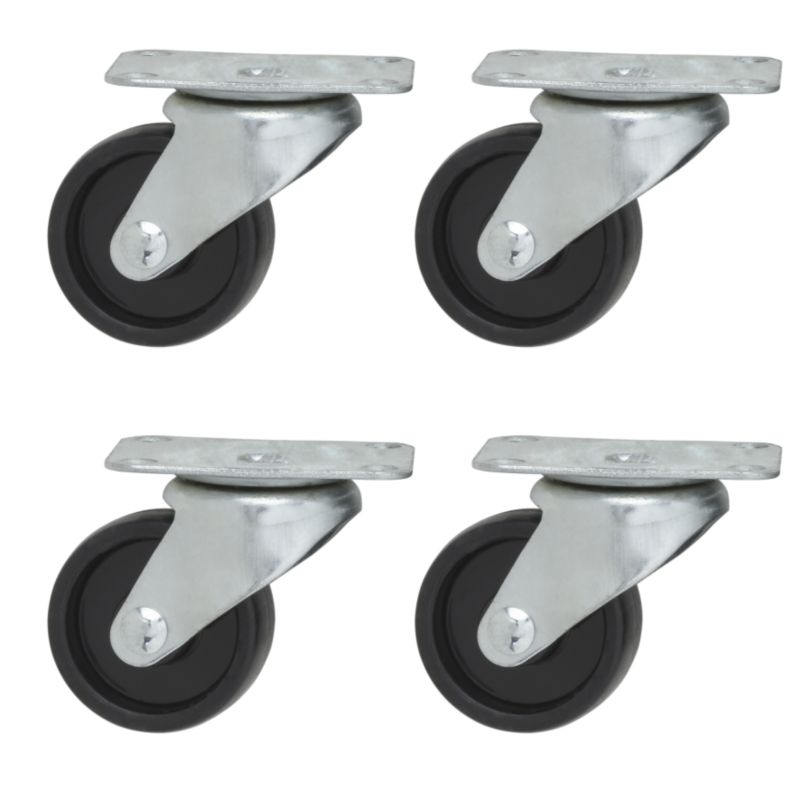 BandQ Castor Single Wheel Plate Fitting
