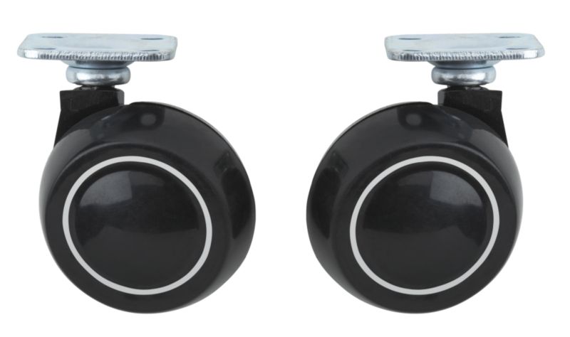 BandQ Castor Ball Plate Fitting Sliver Effect 40mm