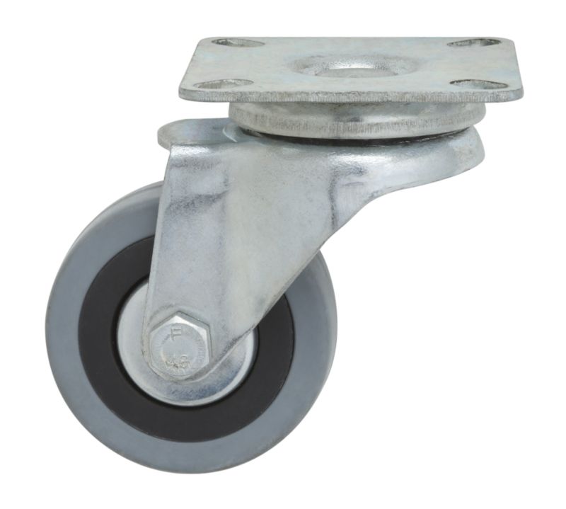 BandQ Castor Non Marking Plate Fitting 50mm