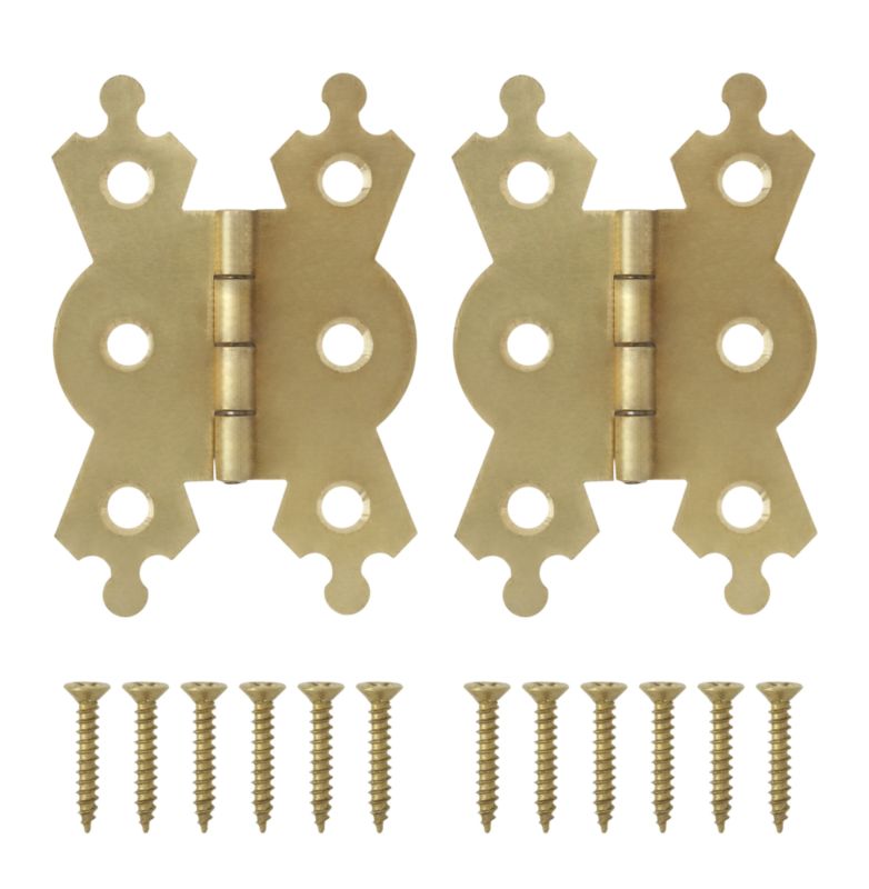 B&Q Butterfly Hinge Brass Plated