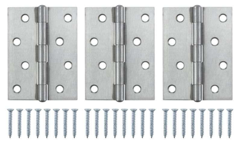 BampQ Butt Hinge Satin Stainless Steel
