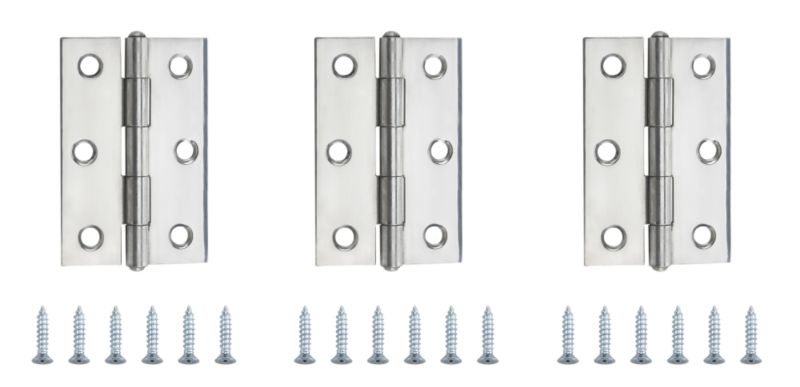 BampQ Butt Hinge Stainless Steel Mirror Finish