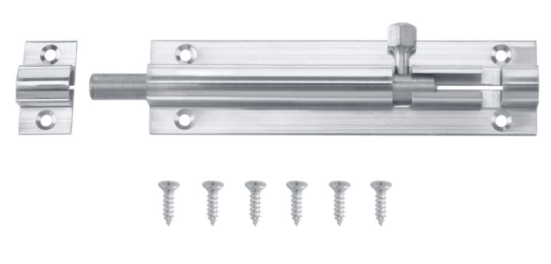 B&Q Barrel Bolt Chrome Plated