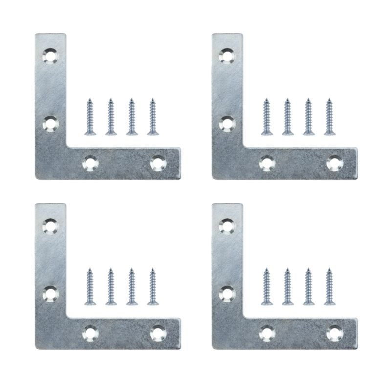 BandQ Corner Plate Zinc Effect