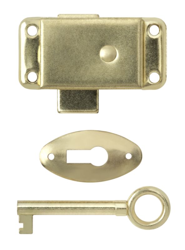 BandQ Wardrobe Lock Brass Plated