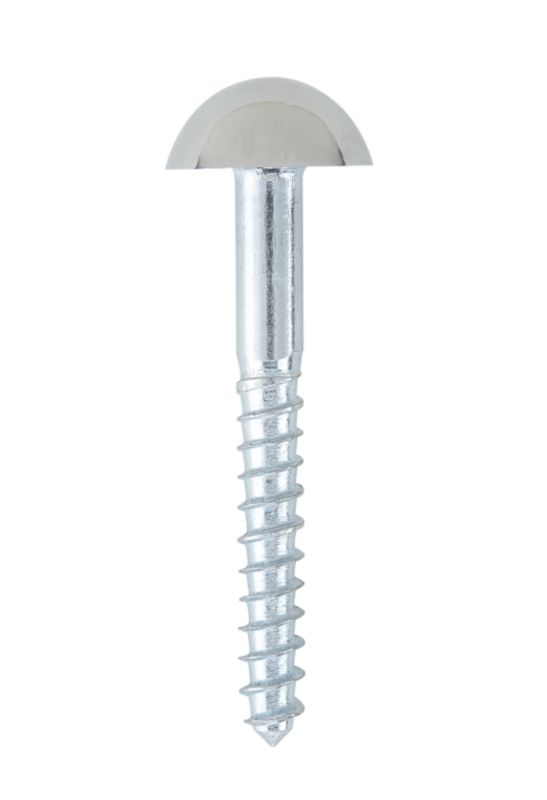 BampQ Mirror Screw Dome Head NO35 Chrome Plated Head W8 x L38mm