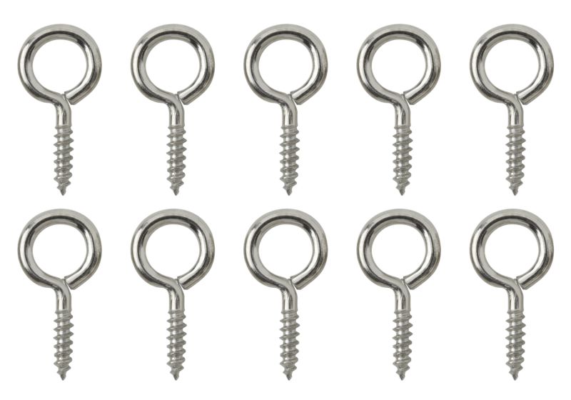 B&Q Screw Eyes Small  Nickel Plated
