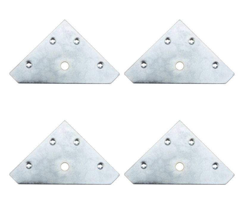 BandQ Corner Bracket Zinc Effect