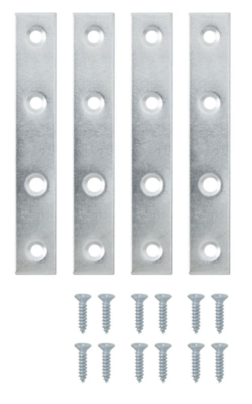 BandQ Mending Plate Zinc Effect 100mm