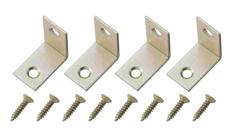BandQ Corner Brace Zinc Effect 25mm