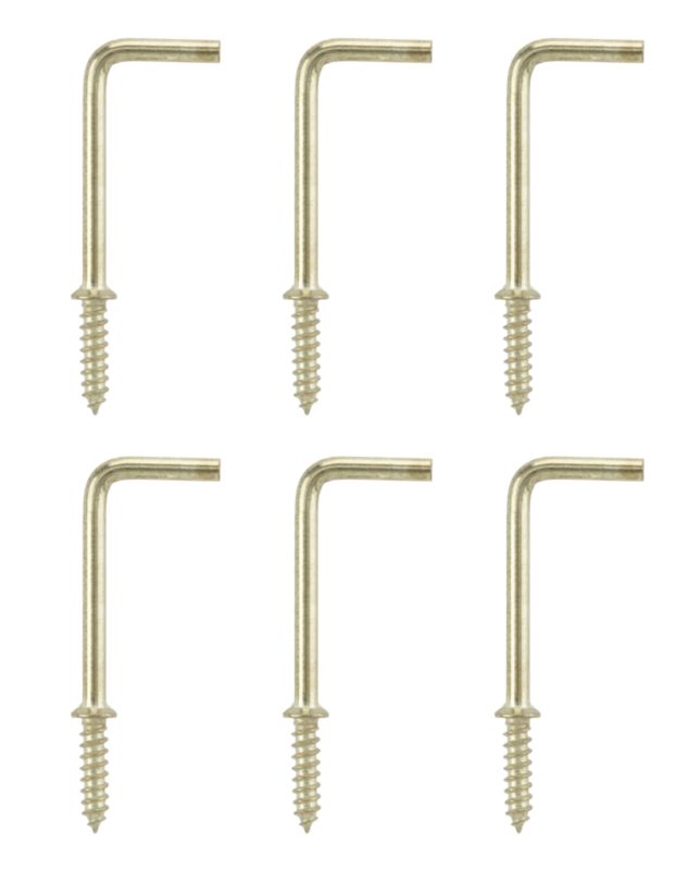 Alternative image for B&Q Square Cup Hook Large  Brass Plated 38mm