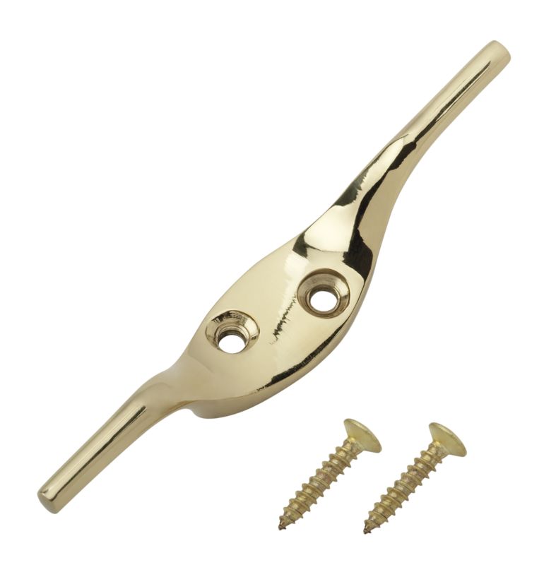 BandQ Cleat Hook Brass 75mm