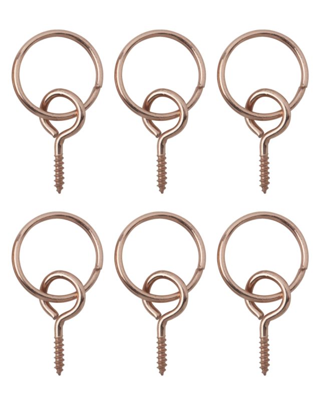 B&Q Screw Rings Medium  Copper Plated