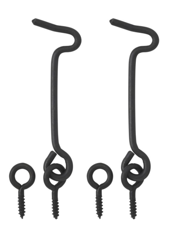 B&Q Gate Hook and Eye  Black 75mm