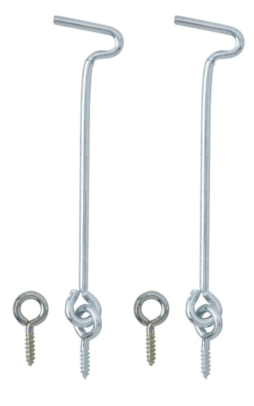 B&Q Gate Hook and Eye  Zinc Plated 100mm