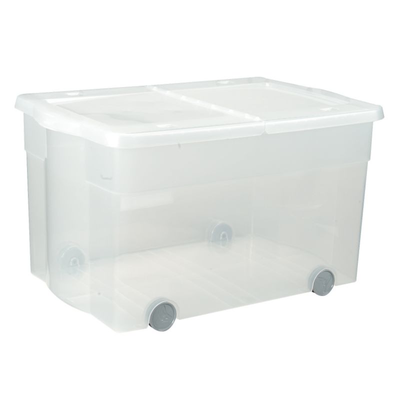 BandQ Rolling Box Complete With Lid Clear Base