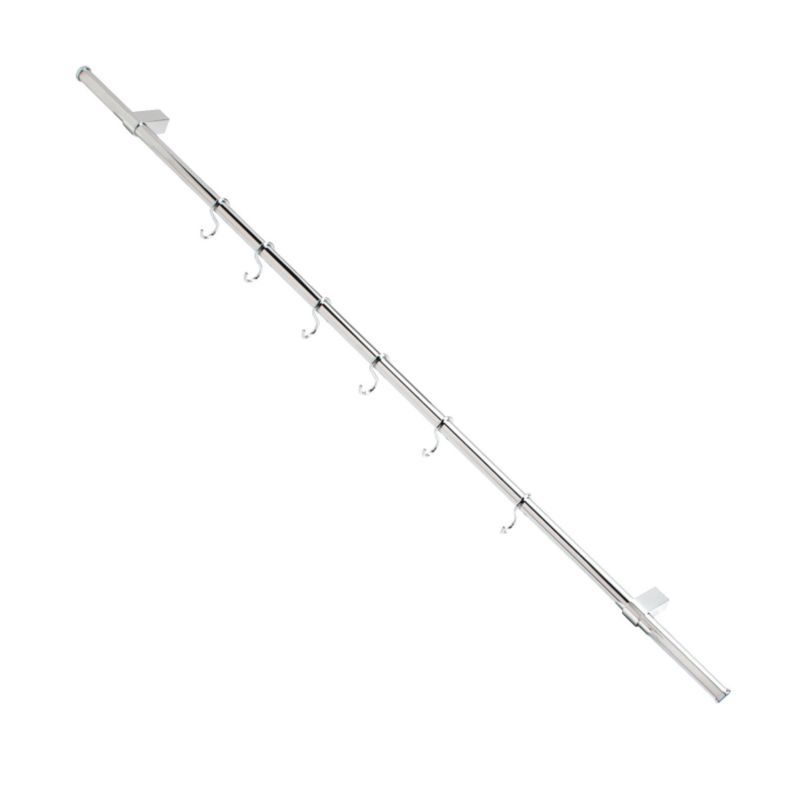 IT Solutions Modern Hanging Storage Rail Chrome Style H6 x W6 x L1200mm