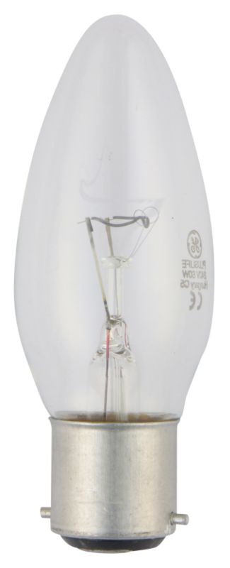 B&Q Clear Candle Lightbulb 515904 Clear 4 Pack 40w