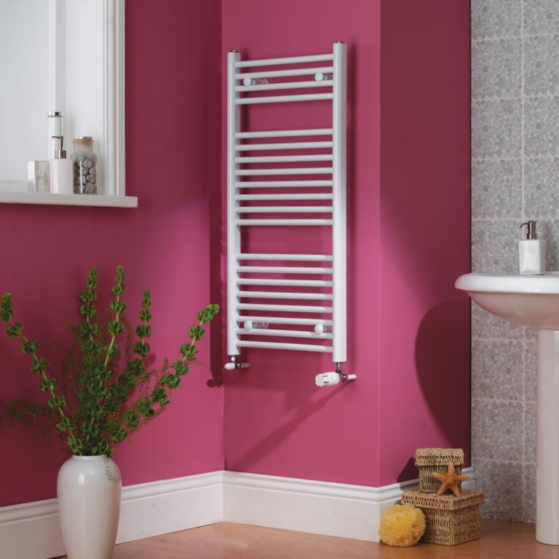 Alternative image for B&Q Ladder Towel Warmer 1104BTU White (H)974 x (W)450mm