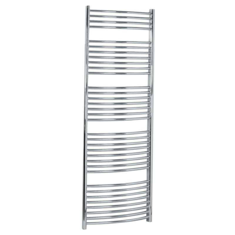 BampQ Curved Decorative Towel Warmer Chrome Coloured H1674 x W600mm