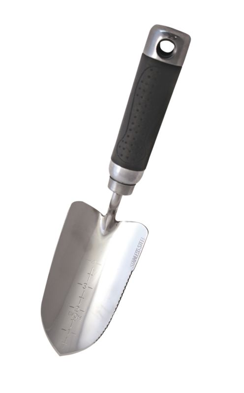 B&Q Select Stainless Steel Hand Trowel Silver Coloured