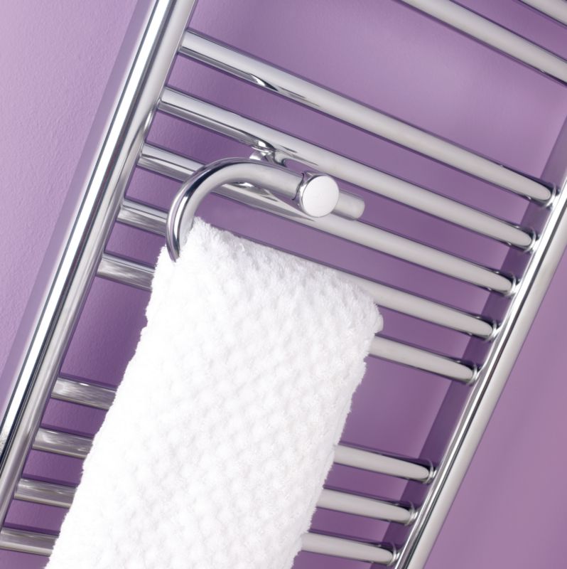 BandQ Towel Ring/Toilet Roll Holder For Ladder Or Curved Radiators White