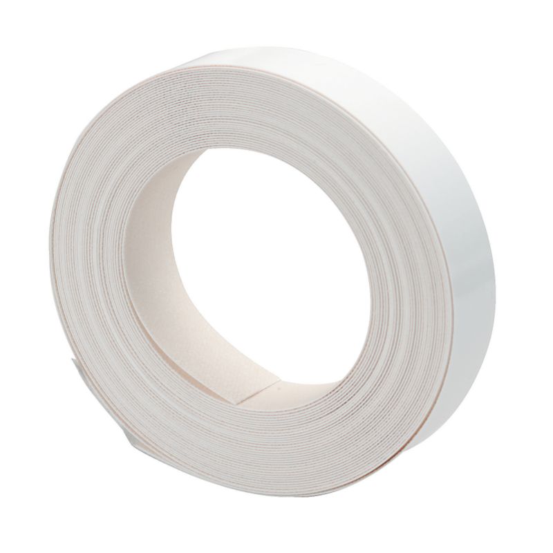 Iron On Edging Tape Gloss White (L)10m x (W)21mm