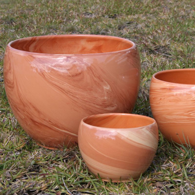 Glazed Marble Indoor Pot 15cm
