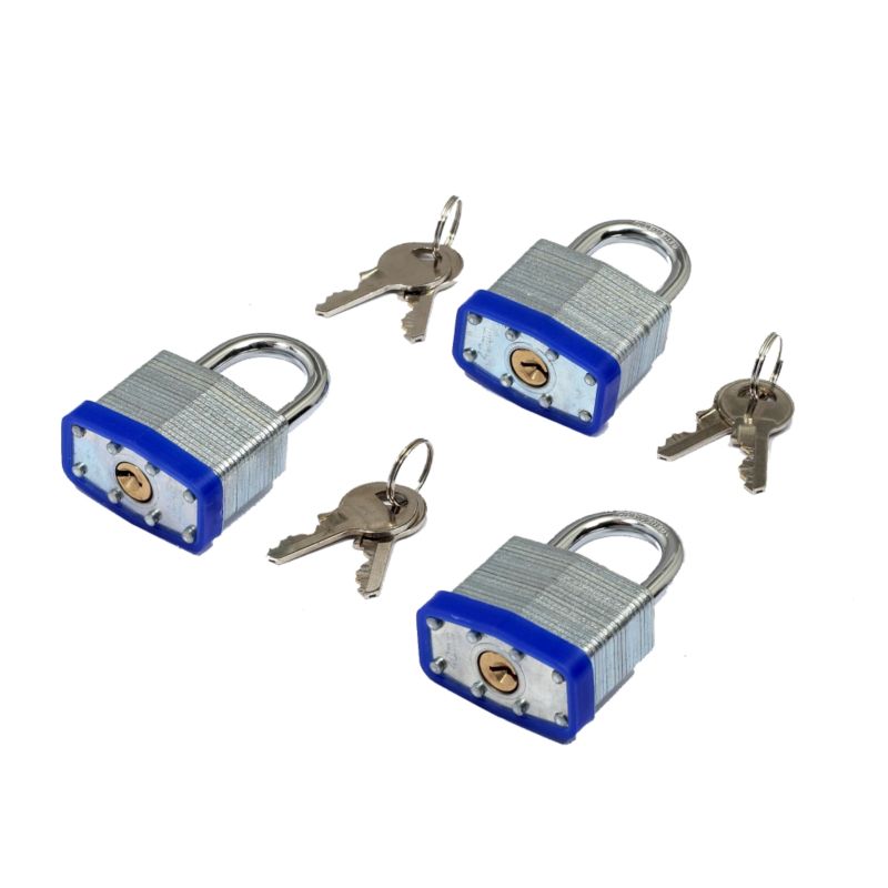 B&Q Laminated Padlocks 40mm Pack Of 3
